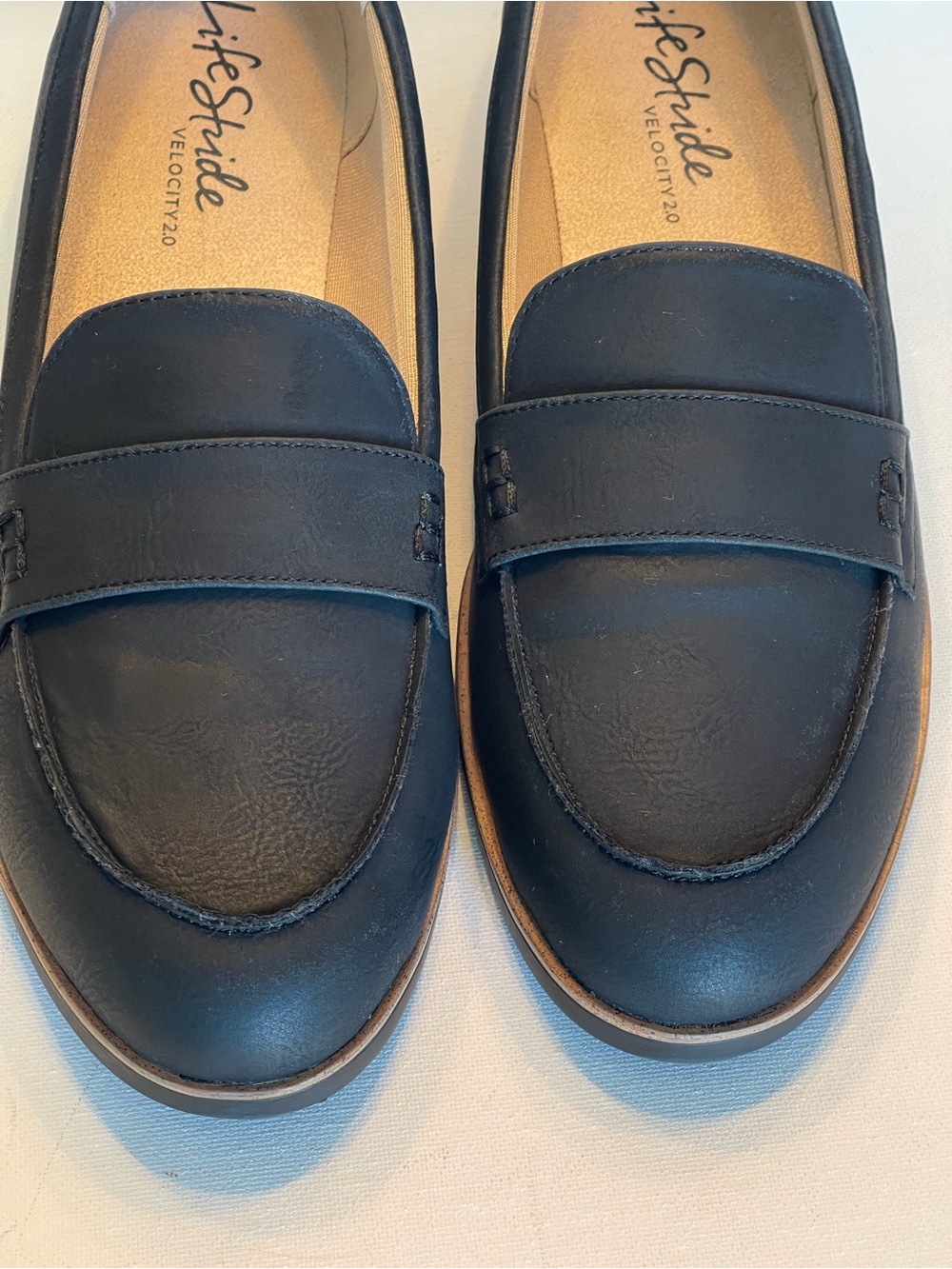 NEW LIFE STRIDE VELOCITY 2.0 ZEE SERIES FAUX BLACK LEATHER LOAFER EU 42/ U.S. 11 - Picture 9 of 13